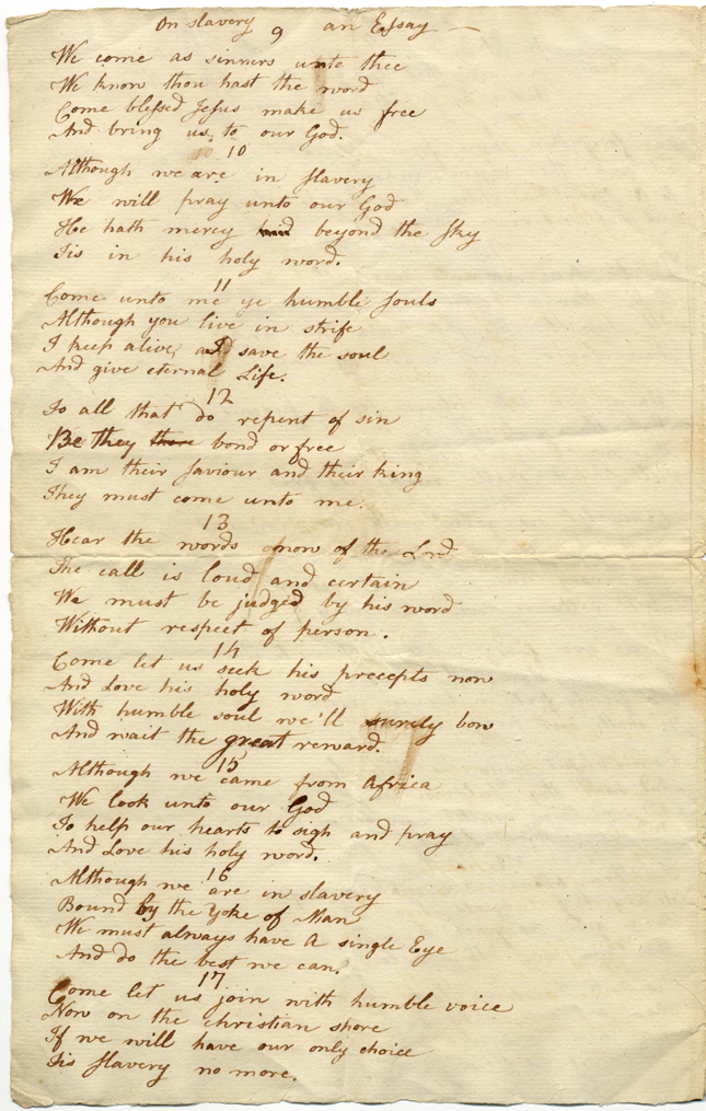 An enslaved poet on slavery | Arts & Culture | Yale Alumni Magazine